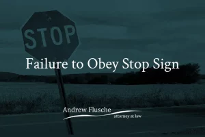 failure to obey stop sign