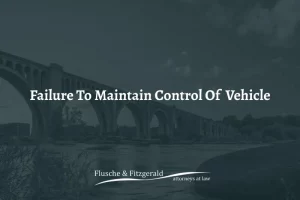 no mantener el control del vehículo
